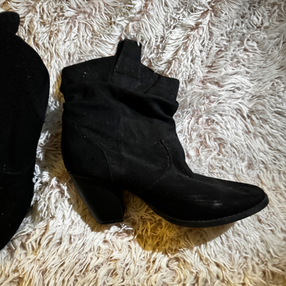 Ankle faux suede cowboy boots - Picture 4 of 11